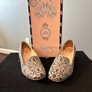GOBY - PRINTED BLOCK HEELS LOAFERS